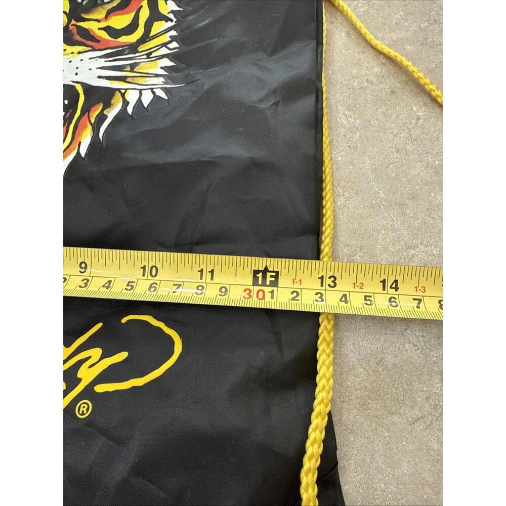 Ed Hardy Drew Designer Backpack Cinch Gym Bag Tiger Cat School - Picture 11 of 11